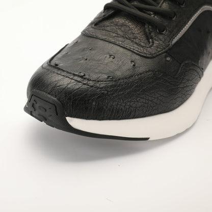 ダチョウ皮 男性靴 本革シンプル ファッション カジュアルシューズ