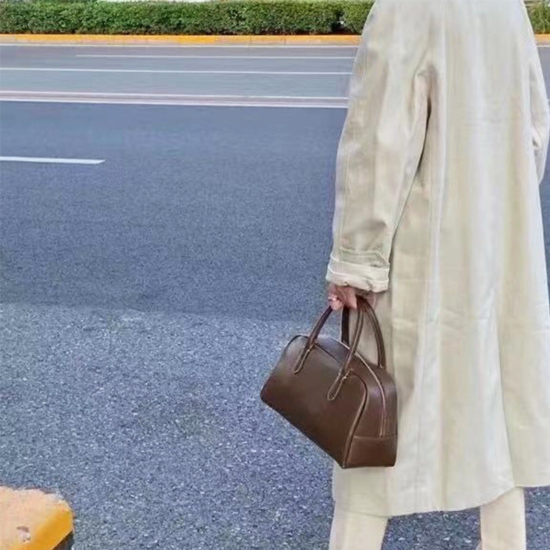 女性のハンドバッグファッション牛革ボストンバッグレザートートバッグ 何とでも合う