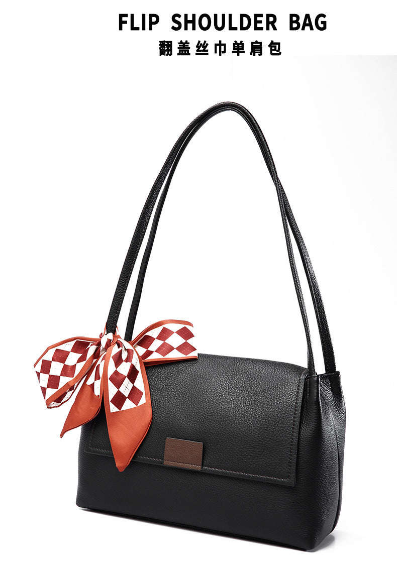 本革バッグ大容量ヘッドレスト牛革レディースバッグおしゃれショルダーバッグわきの下バッグ