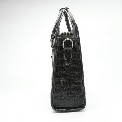 Men's briefcase Genuine crocodile leather handbag Business travel bag Office bag File bag Handbag 