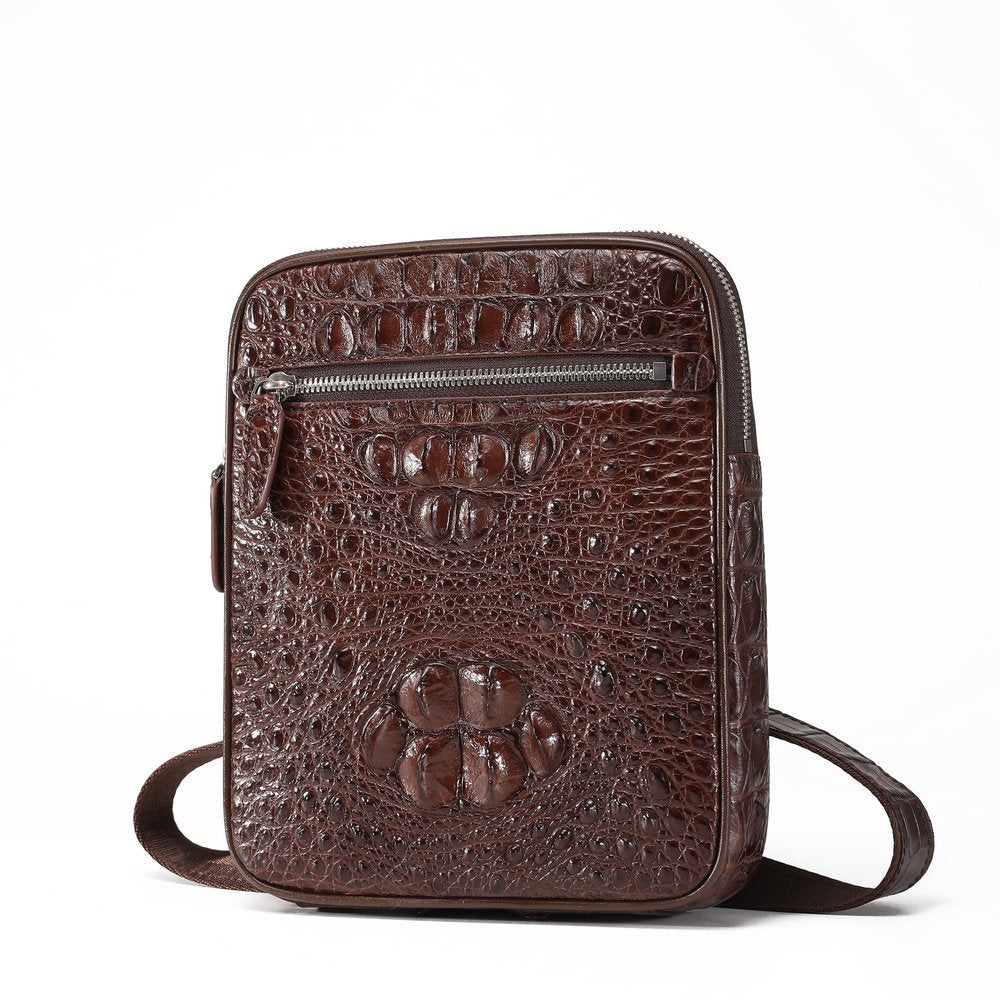 新型鰐皮 本革 メンズショルダーバッグ 斜めがけ ビジネス 通勤 カジュアル メンズバッグ