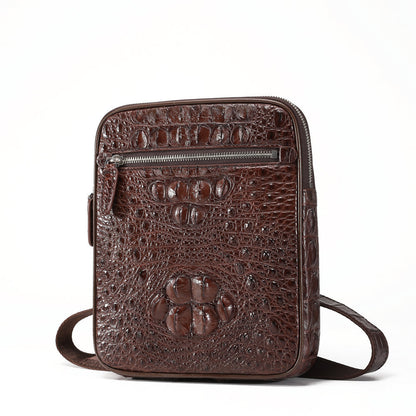 新型鰐皮 本革 メンズショルダーバッグ 斜めがけ ビジネス 通勤 カジュアル メンズバッグ