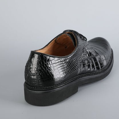 ワニ皮本革製メンズ革靴 カジュアル ビジネスシューズ