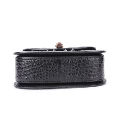 クロコダイル革の女性バッグカジュアルトレンド竹節バッグショルダーバッグハンドバッグ高品質