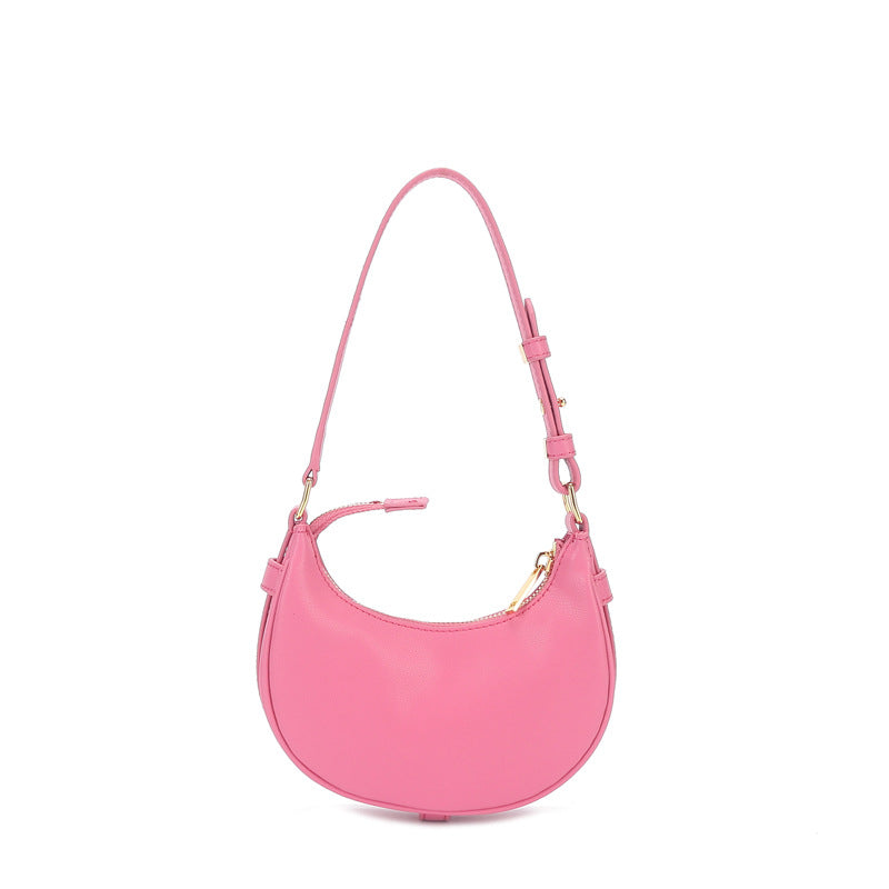 レディースバッグわきの下バッグおしゃれハンドバッグショルダーバッグハーフムーン·バッグ 本革 レトロ