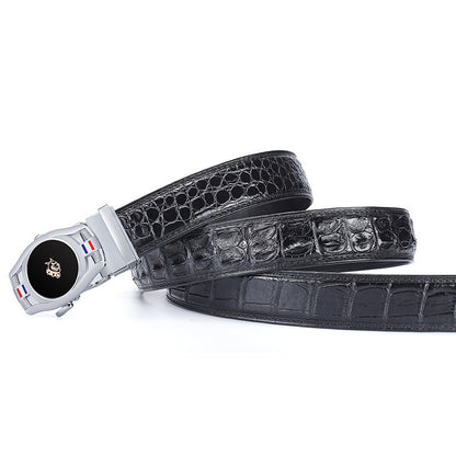 Men's Belt Crocodile Skin Genuine Leather Automatic Buckle Fashion Casual High Quality Men Belt 