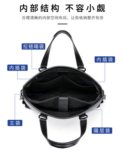 メンズハンドバッグ  牛皮本革製  パソコンバッグ カジュアル ビジネスブリーフケース斜めがけバッグ