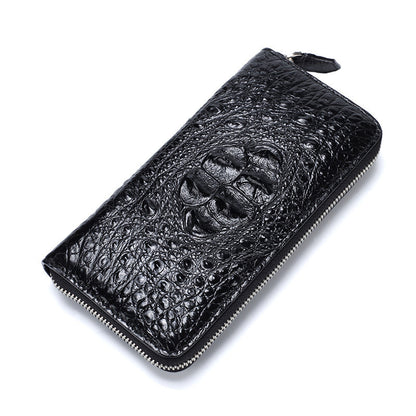 Siamese Crocodile Skin Men's Wallet Genuine Leather Wallet Popular Stylish Handbag 