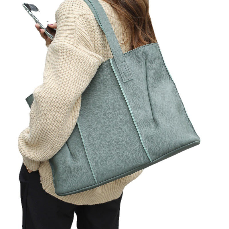 女性のハンドバッグ大容量ワンショルダー牛革脇レディースバッグスショルダーバッグ