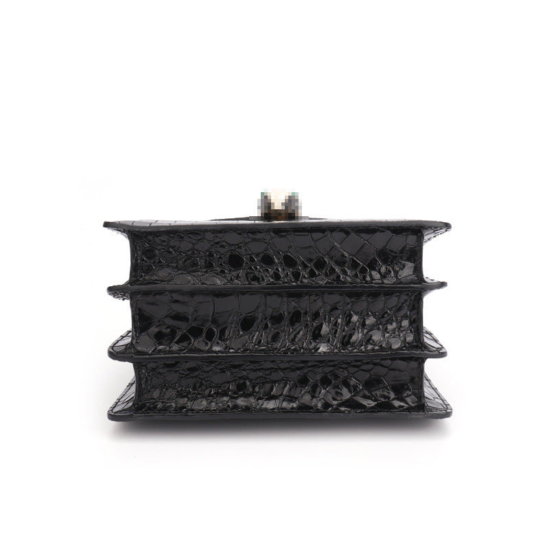 クロコダイル革バッグ女性本革カジュアルファッションハンドバッグショルダークロスバッグ女性ファッション