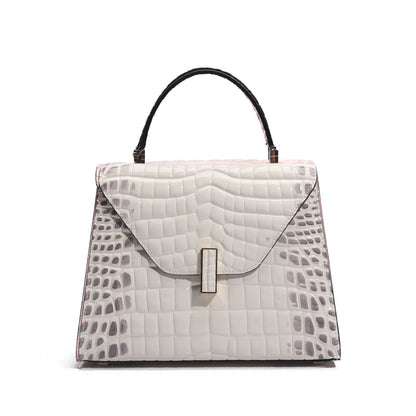 ワニ柄 レザートートバッグ亮面高級感ハンドバッグショルダーバッグ2wayバッグ女性