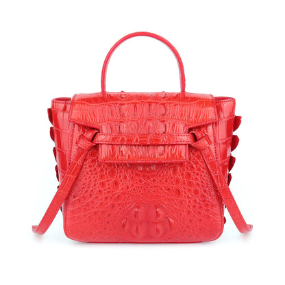 ファッション新品シャムワニ皮大容量レディースバッグショルダークロスバッグハンドバッグ 2wayバッグ