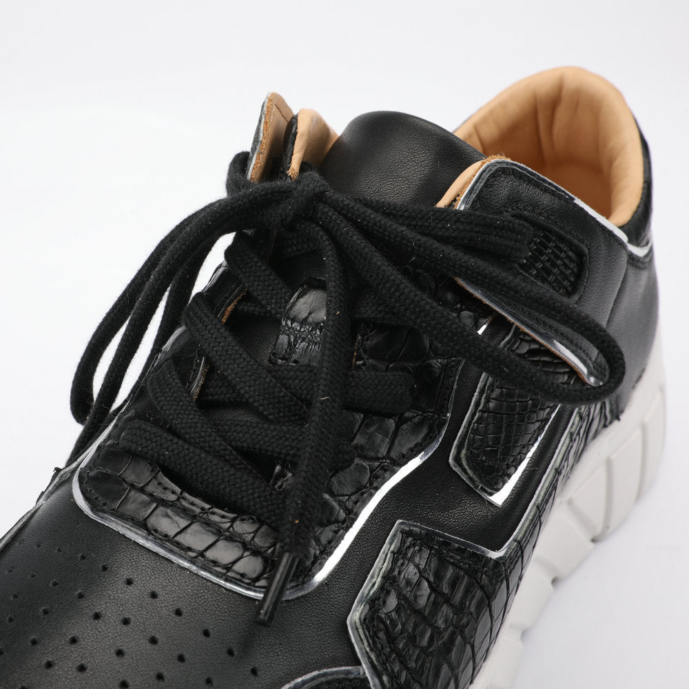 2023新品 ワニ腹の皮 メンズカジュアルシューズ 優れた通気性 ファッション厚底男性靴