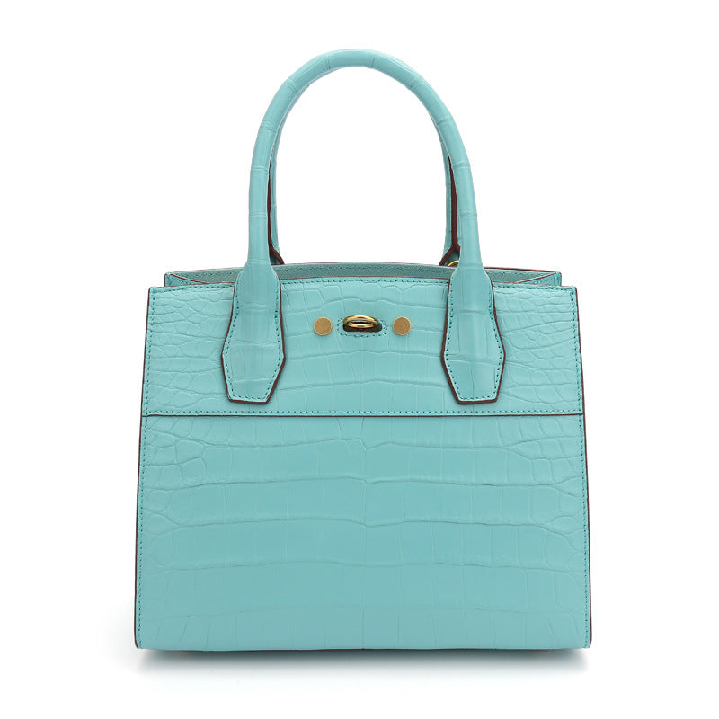 Fog Crocodile Leather Women Bag Casual Leather Tote Bag Handbag Shoulder Bag Goes with Anything