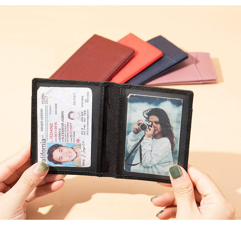 メンズカードバッグ 牛皮 薄型 シンプル カード入れRFID男性用カードクリップ