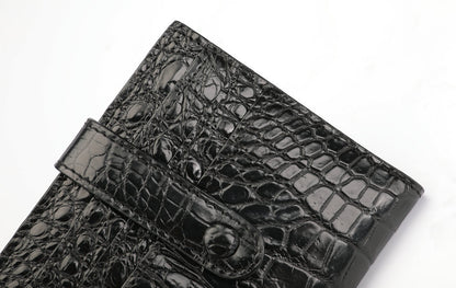Siamese Crocodile Skin Wallet Men's Short Wallet Genuine Leather Small Lightweight Multifunctional Card Bag Wallet 
