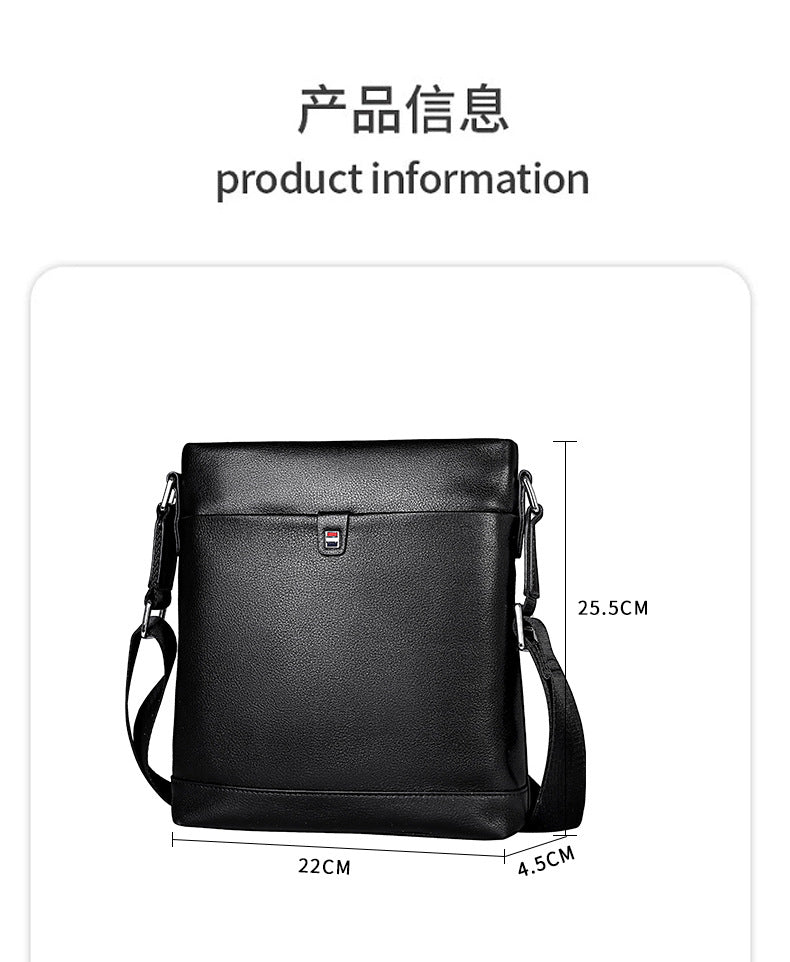 メンズショルダーバッグ 牛皮本革製 大容量 カジュアル男性用バッグ