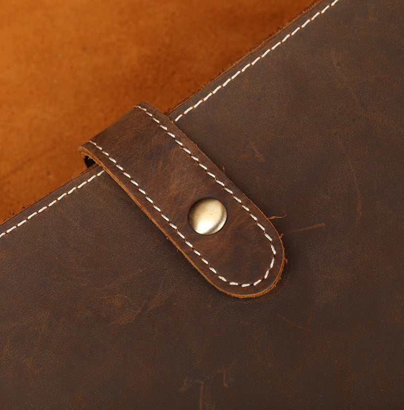 メンズ 財布牛皮本革製 レトロ 斜めがけショルダーバッグ  多機能大容量クラッチバッグ男性用ウォレット