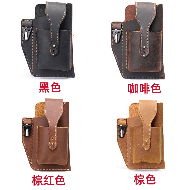 メンズウエストバッグ 牛皮 スポーツ 男性用鍵掛けバッグ