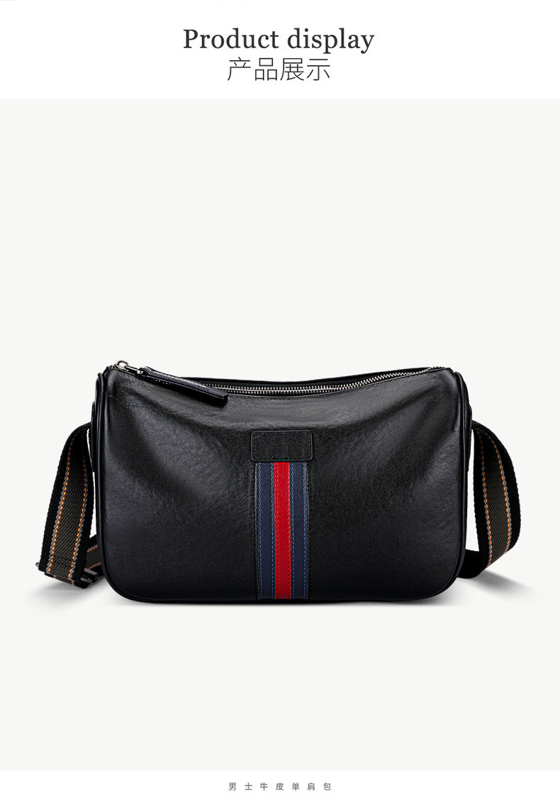 メンズショルダーバッグ 牛皮本革 ファッション カジュアル 通勤 男性用斜めがけバッグ