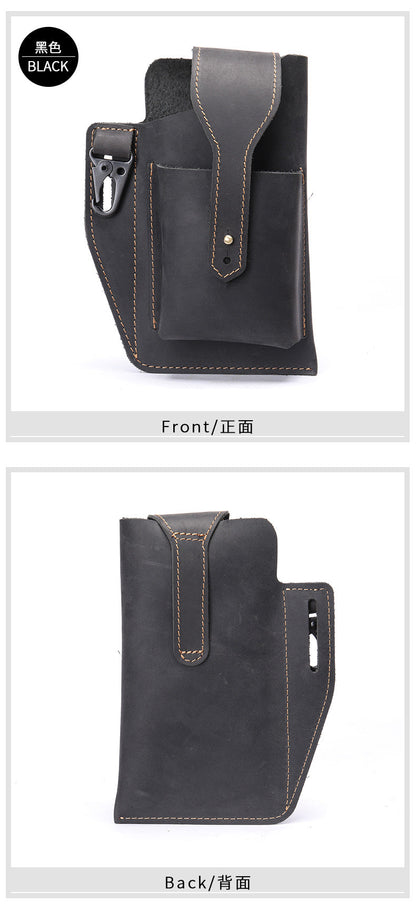 メンズウエストバッグ 牛皮 スポーツ 男性用鍵掛けバッグ
