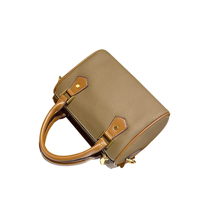 Women's Handbag Shoulder Bag Handmade Cowhide Bag Crossbody Bag Simple Goes with Anything