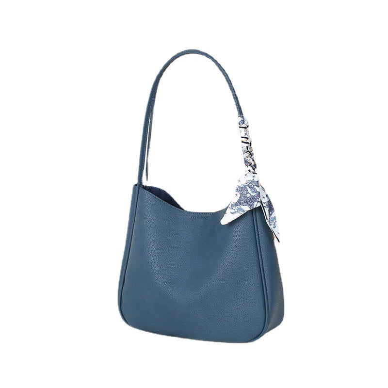 Genuine Leather Women Bag Fashionable Luxury Large Capacity Cowhide Commuting One Shoulder Ladies Bucket Bag Tote Bag