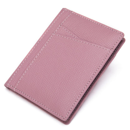 メンズカードバッグ 牛皮 薄型 シンプル カード入れRFID男性用カードクリップ