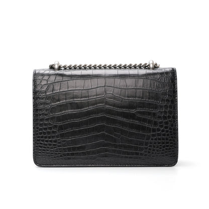Women's Bag Genuine Leather Chain Bag Fashion Shoulder Bag Crocodile Leather Crossbody Bag