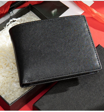 メンズ長財布 なめし 皮高品質小銭入れ誕生日プレゼント贈り物男性用ウォレット