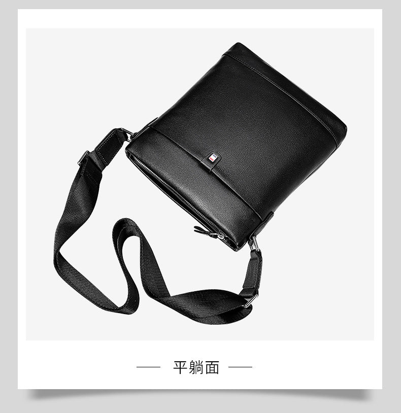 メンズショルダーバッグ 牛皮本革製 大容量 カジュアル男性用バッグ