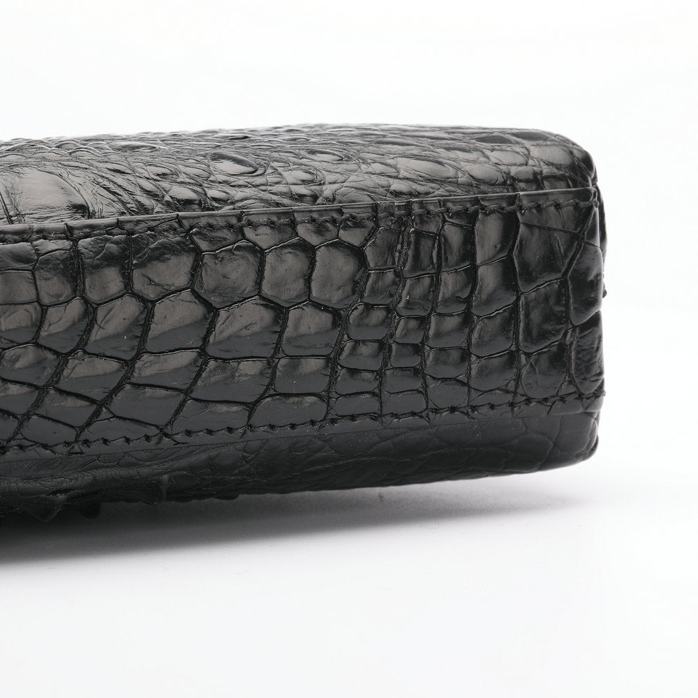 ワニ骨の皮 メンズバストバッグ 本革カジュアル アウトドア ショルダーバッグ 斜めがけバッグ ミニファッションウエストバッグ