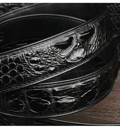 ワニ皮 本革 メンズベルト 自動バックル ビジネス カジュアル ギフト プレゼント