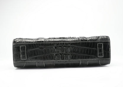 Men's briefcase Genuine crocodile leather handbag Business travel bag Office bag File bag Handbag 