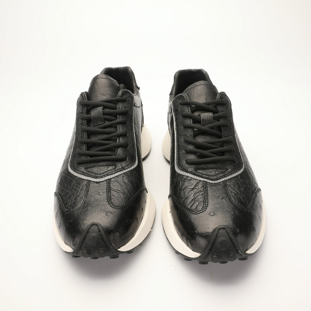 ダチョウ皮 男性靴 本革 耐摩耗 滑り止め ファッションスポーツカジュアルシューズ