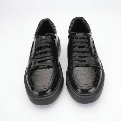 秋冬新品ワニ腹の皮メンズカジュアルシューズ 本革 革靴 ファッションビジネスシューズ