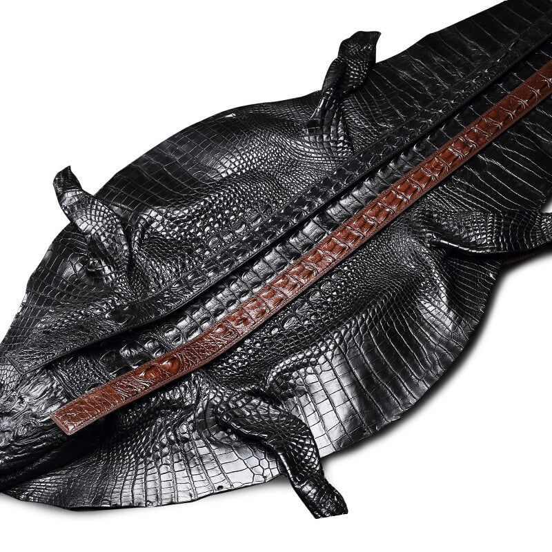 Men's Belt Crocodile Skin Genuine Leather Automatic Buckle Fashion Casual High Quality Men Belt 