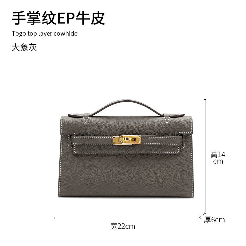 レディース ハンドバッグ 牛革ぎゅうかわ  手のひらのすじ 口金 kellyバッグ  ファッション
