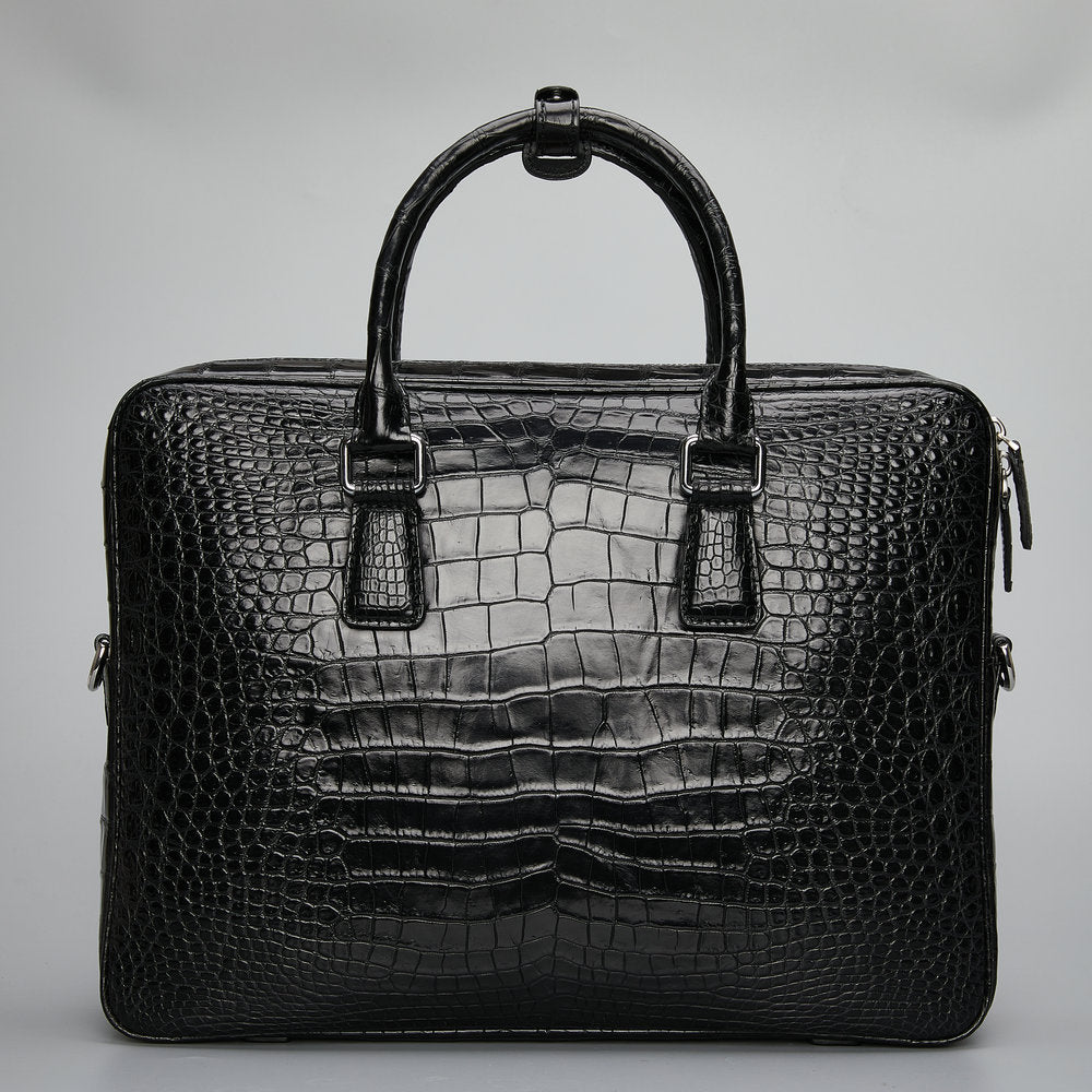 シャム鰐皮 本革メンズブリーフケース ハンドバッグ カジュアル 出張 通勤 ビジネスバッグ オフィスバッグ  ファイルバッグ 手提げかばん