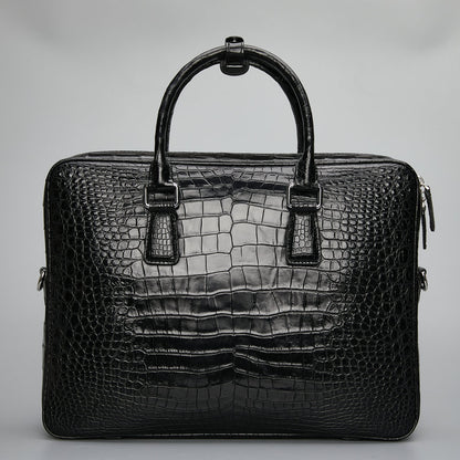 シャム鰐皮 本革メンズブリーフケース ハンドバッグ カジュアル 出張 通勤 ビジネスバッグ オフィスバッグ  ファイルバッグ 手提げかばん