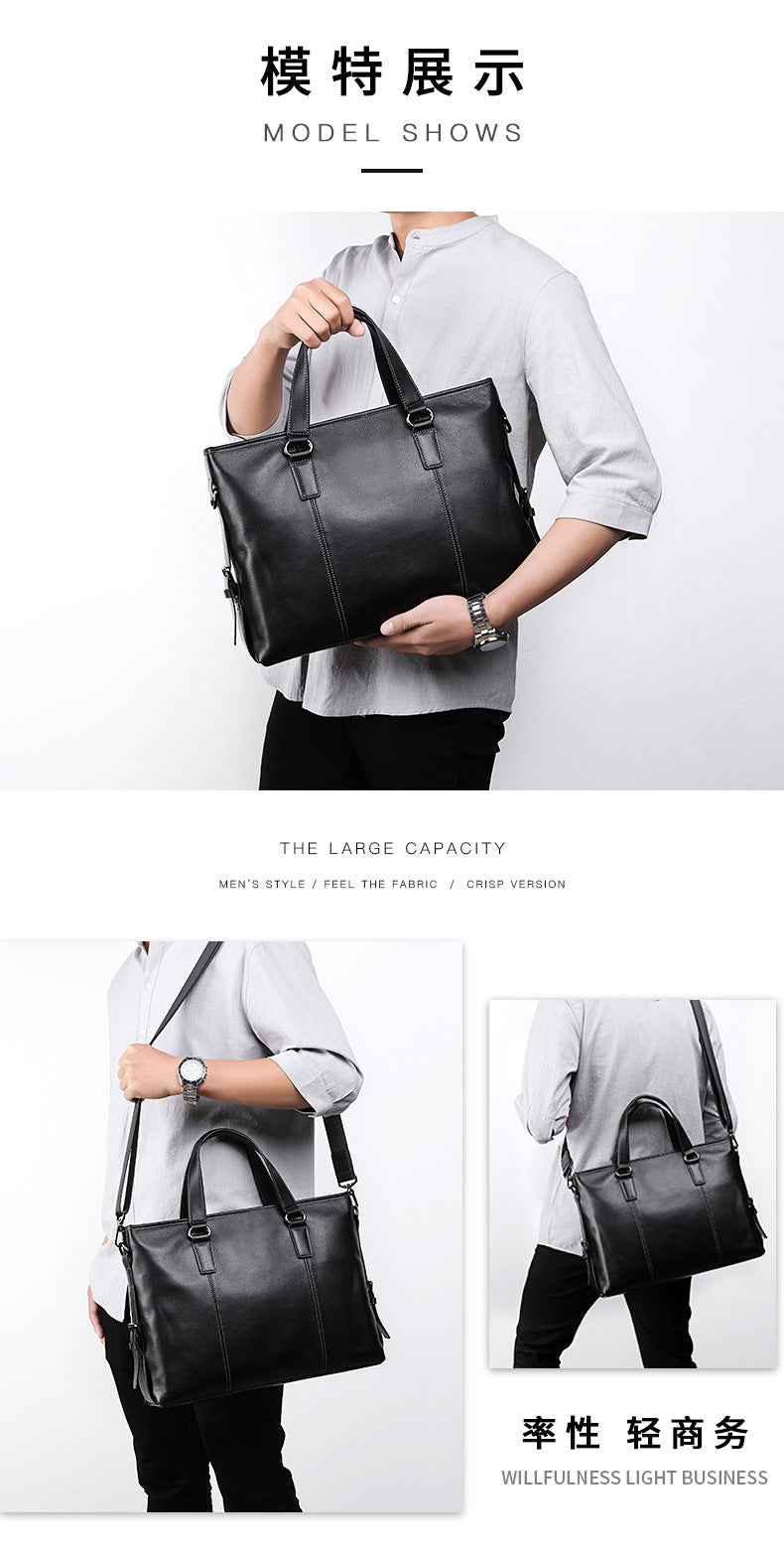 メンズハンドバッグ  牛皮本革製  パソコンバッグ カジュアル ビジネスブリーフケース斜めがけバッグ