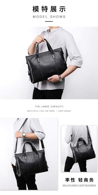メンズハンドバッグ  牛皮本革製  パソコンバッグ カジュアル ビジネスブリーフケース斜めがけバッグ
