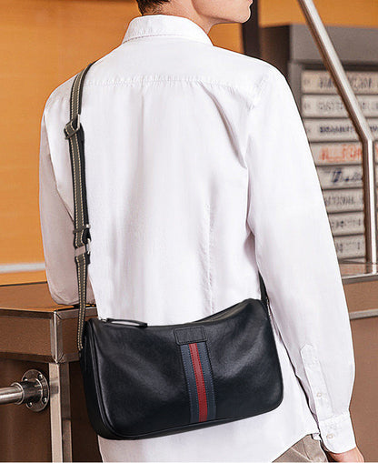 メンズショルダーバッグ 牛皮本革 ファッション カジュアル 通勤 男性用斜めがけバッグ