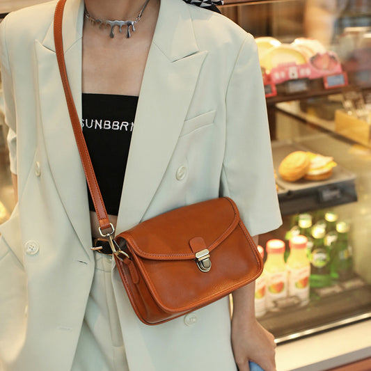 Large Capacity Genuine Leather Women's Bag Luxury Cowhide Shoulder Bag Messenger Bag Goes with Anything