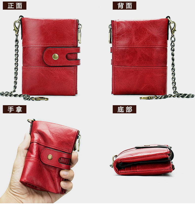 メンズ短財布 牛皮本革製 レトロ RFID盗難防止 カードバッグ