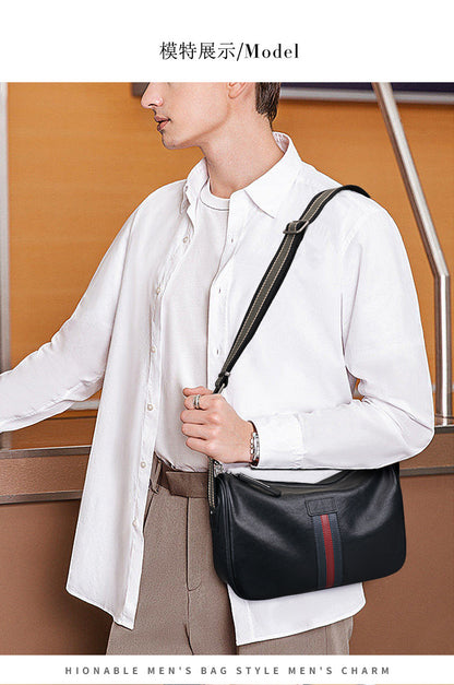 メンズショルダーバッグ 牛皮本革 ファッション カジュアル 通勤 男性用斜めがけバッグ