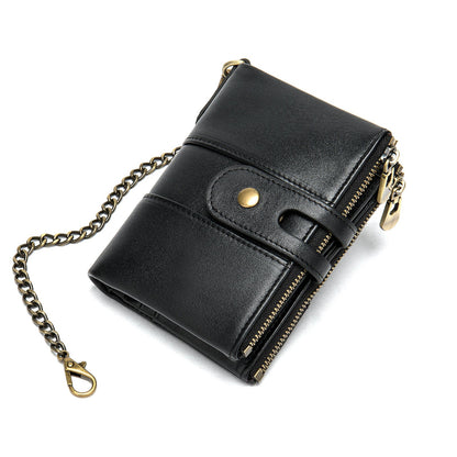 メンズ短財布 牛皮本革製 レトロ RFID盗難防止 カードバッグ