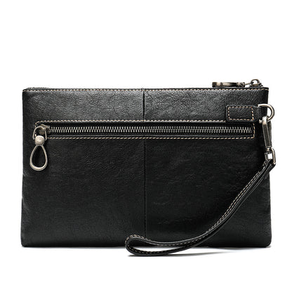 メンズクラッチバッグ 牛皮 本革製 大容量 レトロ ファッション男性用ハンドバッグ