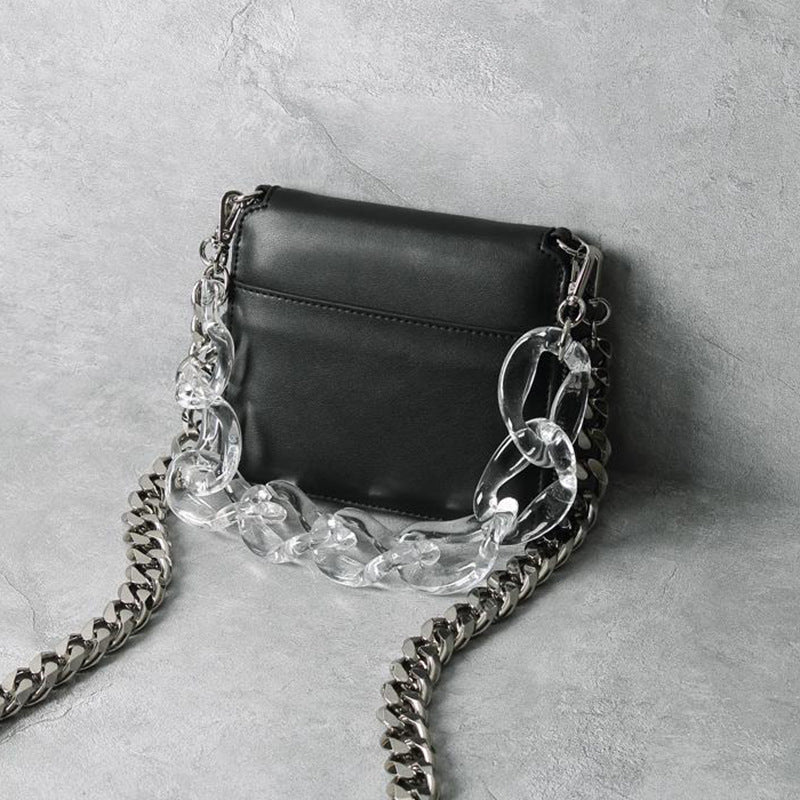 女性のハンドバッグアクリル手提げチェーバッグショルダーバッグファッション本革レディースバッグ