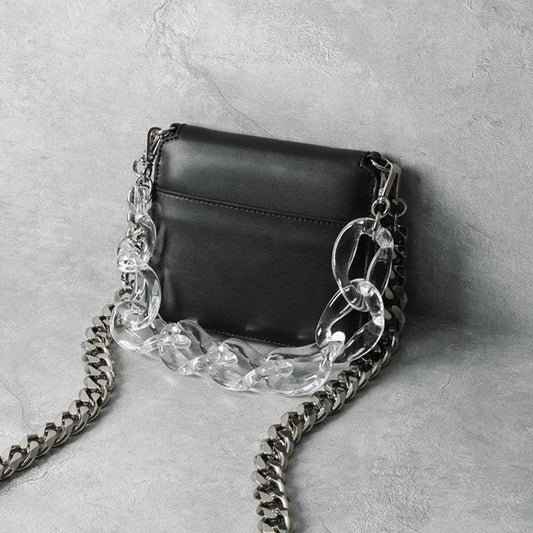 女性のハンドバッグアクリル手提げチェーバッグショルダーバッグファッション本革レディースバッグ